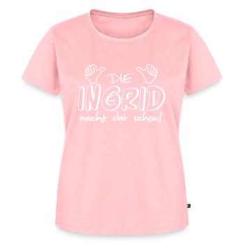 ingrid - Frauen Premium Bio T-Shirt - Rosa - Vorne - AI Model Female 172 dark (172cm)
