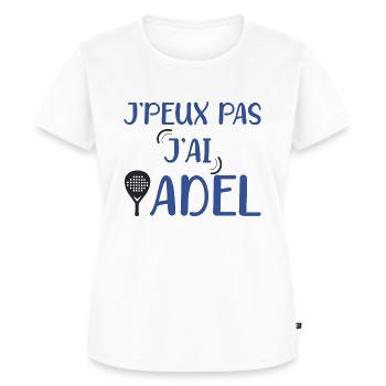 Je peux pas j'ai padel cadeau homme femme - T-shirt Premium bio Femme - blanc - Devant - AI Model Female 172 dark (172cm)