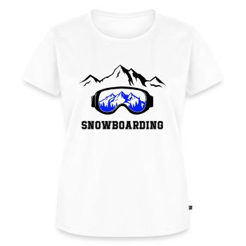 Planche à neige - T-shirt Premium bio Femme - blanc - Devant - AI Model Female 172 dark (172cm)
