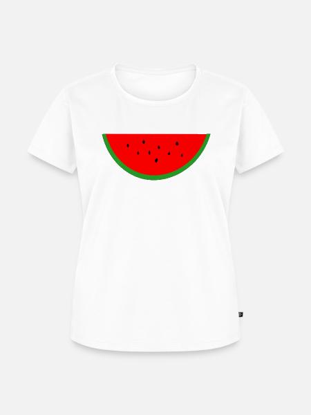 Rote saftige Wassermelone - Frauen Premium Bio T-Shirt - Weiß