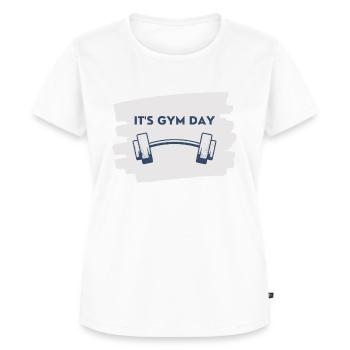 It's gym day - T-shirt Premium bio Femme - blanc - Devant - AI Model Female 172 dark (172cm)