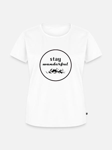 stay wanderful! - Frauen Premium Bio T-Shirt - Weiß