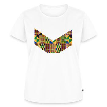 Wachs-Afro-Muster - Frauen Premium Bio T-Shirt - Weiß - Vorne - AI Model Female 172 dark (172cm)