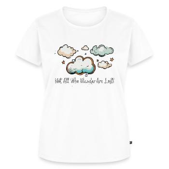 Not All Who Wander Are Lost - Frauen Premium Bio T-Shirt - Weiß - Vorne - AI Model Female 172 dark (172cm)