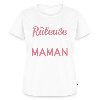 Maman râleuse - T-shirt Premium bio Femme - blanc - Devant - AI Model Female 172 dark (172cm)