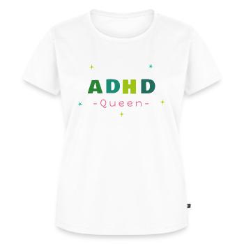 ADHD Queen - neurodiversity - Women's Premium Organic T-shirt - white - Front - AI Model Female 172 dark (172cm)