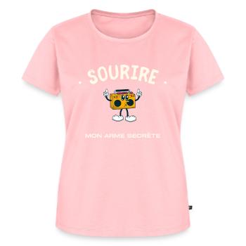 Smiling my secret weapon - Women's Premium Organic T-shirt - rose - Front - AI Model Female 172 dark (172cm)