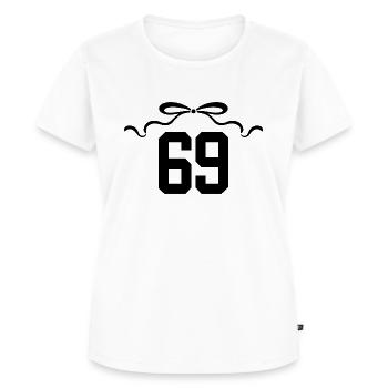 Number 69 Knot - 69th Anniversary - Women's Premium Organic T-shirt - white - Front - AI Model Female 172 dark (172cm)