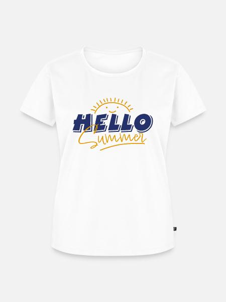 Hallo Sommer - Frauen Premium Bio T-Shirt - Weiß