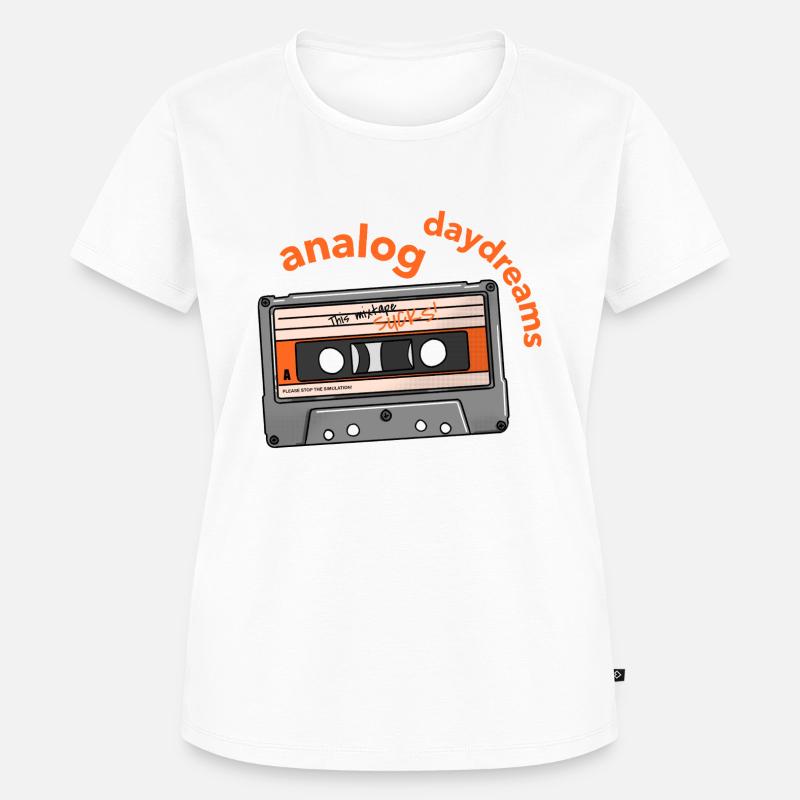 Vintage analog mixtape - Frauen Premium Bio T-Shirt - Weiß