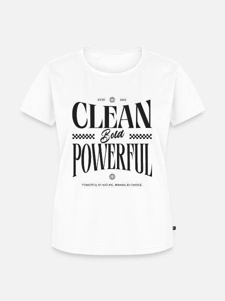 Clean. Bold. Powerful. – Statement Design - Frauen Premium Bio T-Shirt -