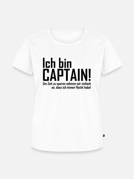 ich bin captain - Frauen Premium Bio T-Shirt - Weiß