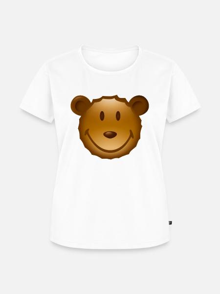 Smiley Teddy - Frauen Premium Bio T-Shirt - Weiß