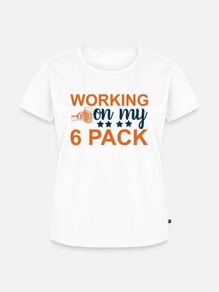 Sixpack - Frauen Premium Bio T-Shirt - Weiß