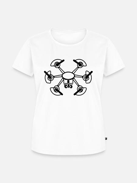 Drohne - Frauen Premium Bio T-Shirt - Weiß