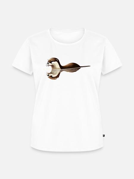 Fischotter - Frauen Premium Bio T-Shirt - Weiß