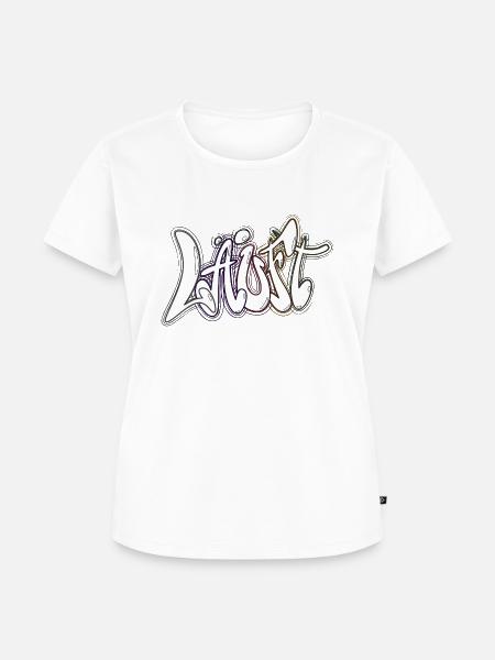 LAeUFT Graffiti nachgespurt - Frauen Premium Bio T-Shirt - Weiß