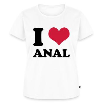 I Love Anal - Frauen Premium Bio T-Shirt - Weiß - Vorne - AI Model Female 172 dark (172cm)