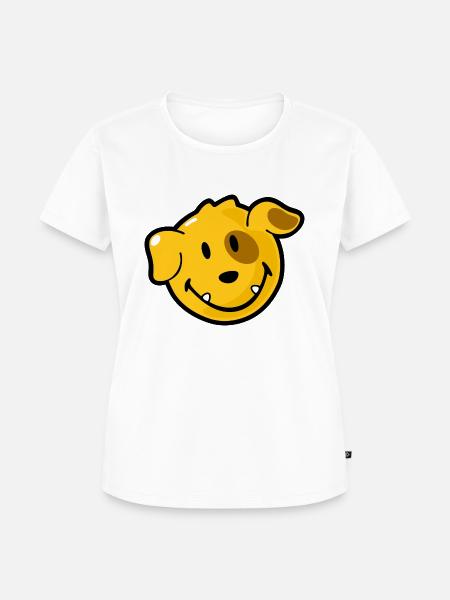 Smiley Dog - Frauen Premium Bio T-Shirt - Weiß