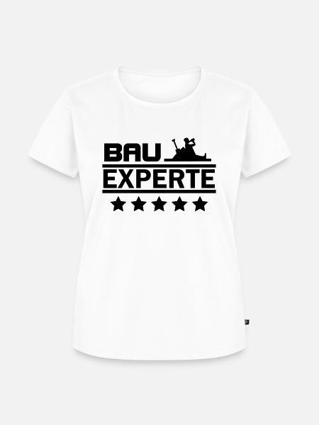 bau experte - Frauen Premium Bio T-Shirt - Weiß