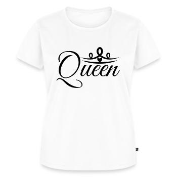 QUEENS - Women's Premium Organic T-shirt - white - Front - AI Model Female 172 dark (172cm)