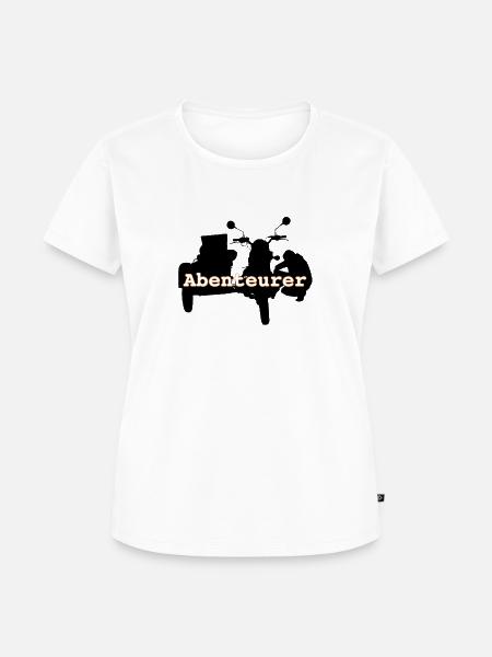 Gespann Abenteuer, entdecke die Welt! - Frauen Premium Bio T-Shirt - Weiß