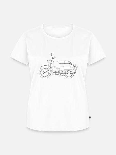 Simson Schwalbe KR51 Blueprint hell - Frauen Premium Bio T-Shirt - Weiß
