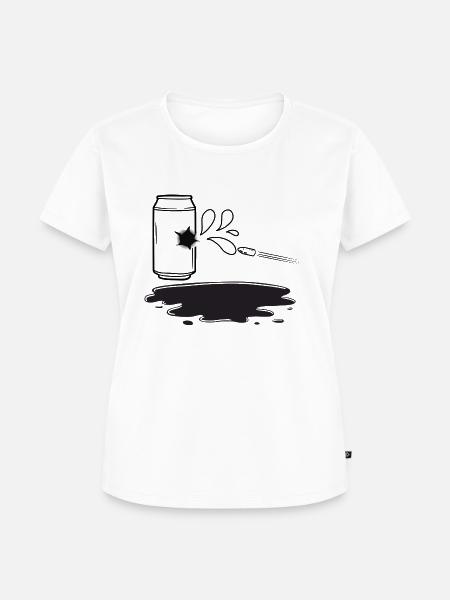 Dosenschießen - Frauen Premium Bio T-Shirt - Weiß