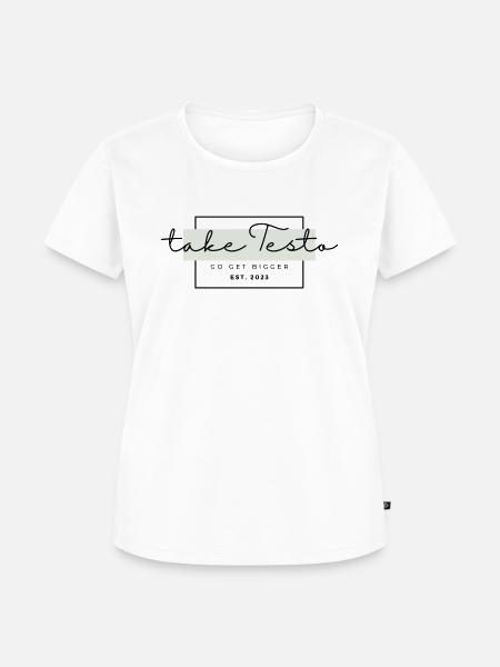take Testo - Frauen Premium Bio T-Shirt - Weiß