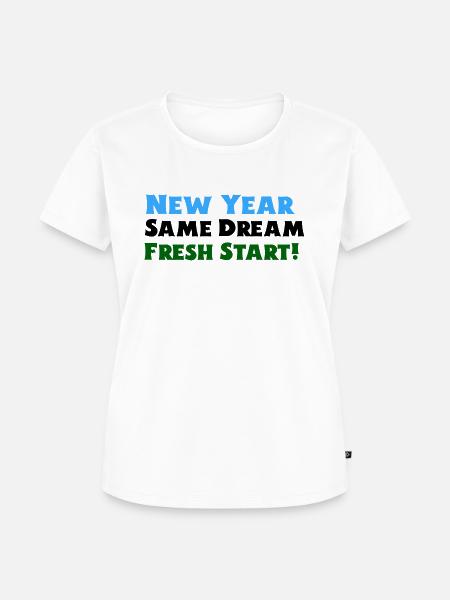 Neujahrstraum Start Designs - Frauen Premium Bio T-Shirt - Weiß