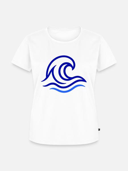 Ozean Welle - Frauen Premium Bio T-Shirt - Weiß