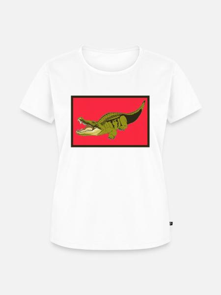 Alligator - Frauen Premium Bio T-Shirt - Weiß