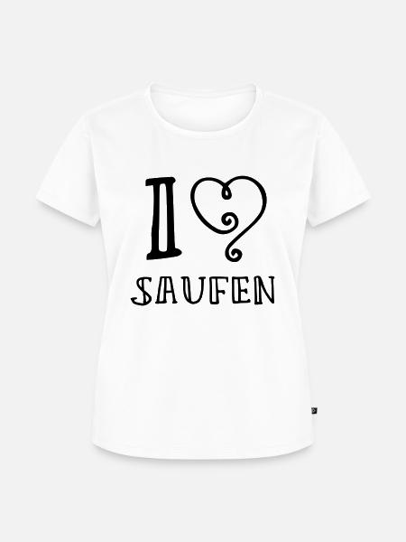 I Love SAUFEN2 - Frauen Premium Bio T-Shirt - Weiß