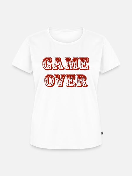 Game Over - Frauen Premium Bio T-Shirt - Weiß