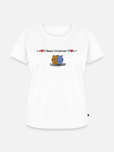 Beary Happy Christmas - Frauen Premium Bio T-Shirt - Weiß
