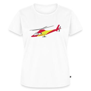 Hubschrauber Schenk Air - Frauen Premium Bio T-Shirt - Weiß - Vorne - AI Model Female 172 dark (172cm)