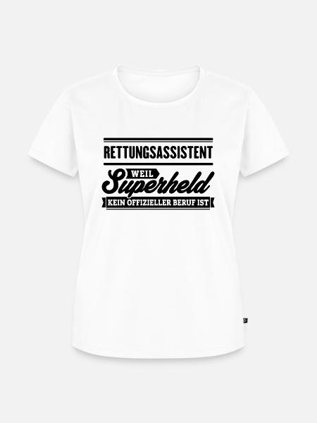 Superheld Rettungsassistent - Frauen Premium Bio T-Shirt - Weiß