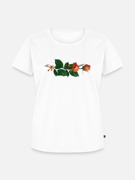 Rose - Frauen Premium Bio T-Shirt - Weiß