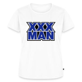 XXX Man - Frauen Premium Bio T-Shirt - Weiß - Vorne - AI Model Female 172 dark (172cm)