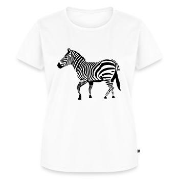 zebra Zeichnung Zebra-Vektor-Savanne - Frauen Premium Bio T-Shirt - Weiß - Vorne - AI Model Female 172 dark (172cm)