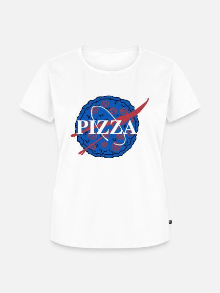 pizza - Frauen Premium Bio T-Shirt - Weiß