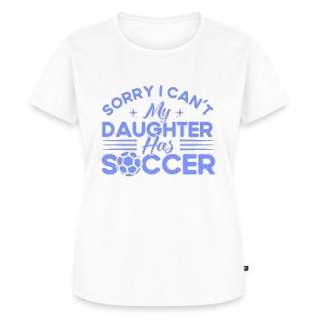 Sportfan Fußball Mama Tochter Geschenk - Frauen Premium Bio T-Shirt - Weiß - Vorne - AI Model Female 172 dark (172cm)