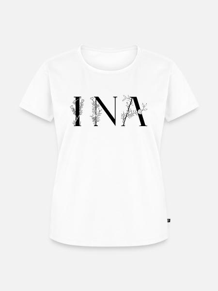 Name - Ina - Frauen Premium Bio T-Shirt - Weiß