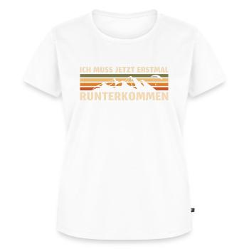 Gleitschirm Ich muss jetzt erstmal runterkommen - Frauen Premium Bio T-Shirt - Weiß - Vorne - AI Model Female 172 dark (172cm)