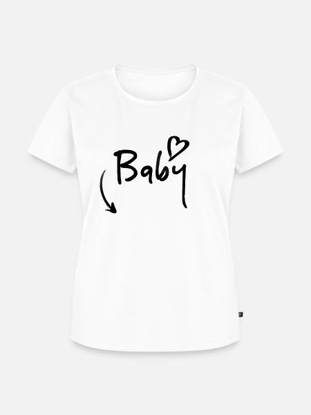 Babybauch - Frauen Premium Bio T-Shirt - Weiß