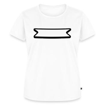 blank template tape blank banner text background - Women's Premium Organic T-shirt - white - Front - AI Model Female 172 dark (172cm)