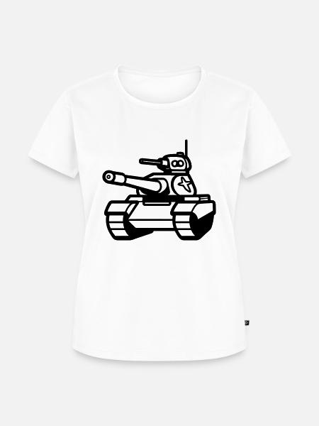 Panzer - Frauen Premium Bio T-Shirt - Weiß