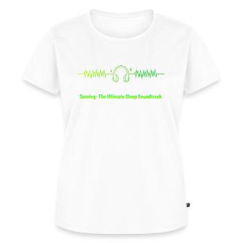 Ronflement : la bande-son ultime du sommeil - T-shirt Premium bio Femme - blanc - Devant - AI Model Female 172 dark (172cm)