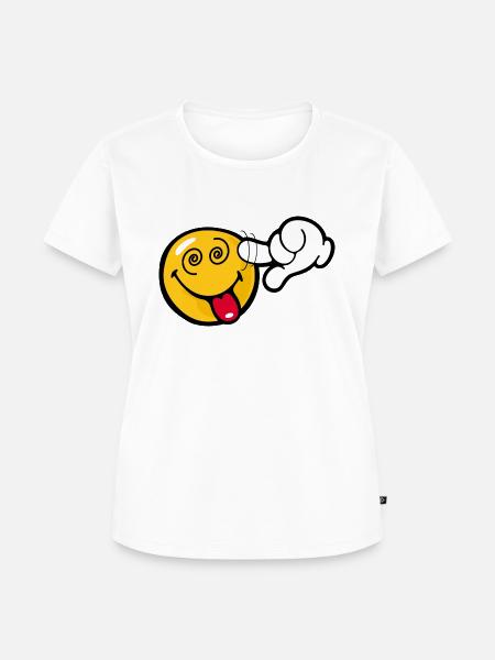 Smiley Stupid - Frauen Premium Bio T-Shirt - Weiß