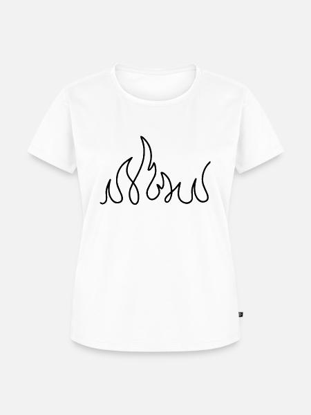 Illustration des Feuers - Frauen Premium Bio T-Shirt - Weiß